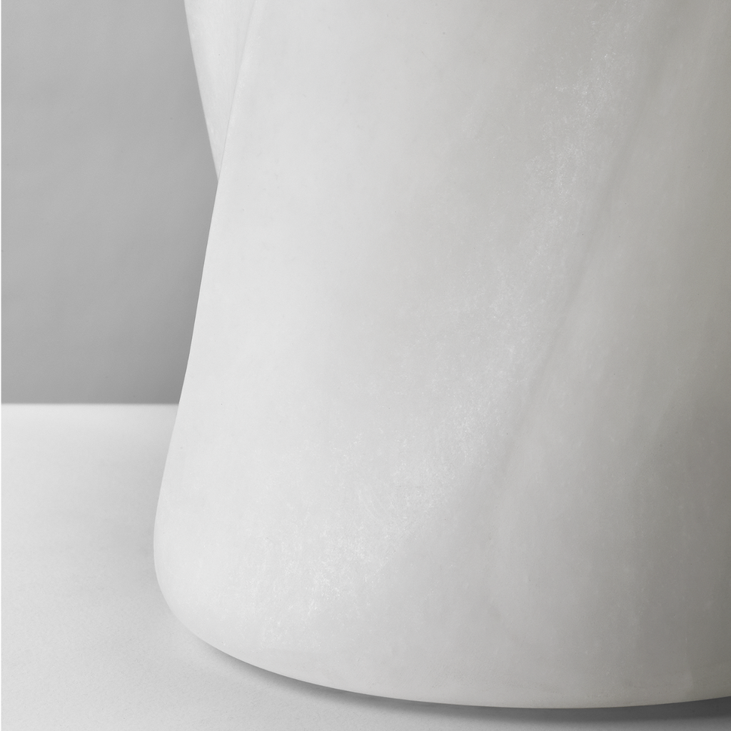 Ripley 29" Torsade Table Lamp | Alabaster | Linen Shade