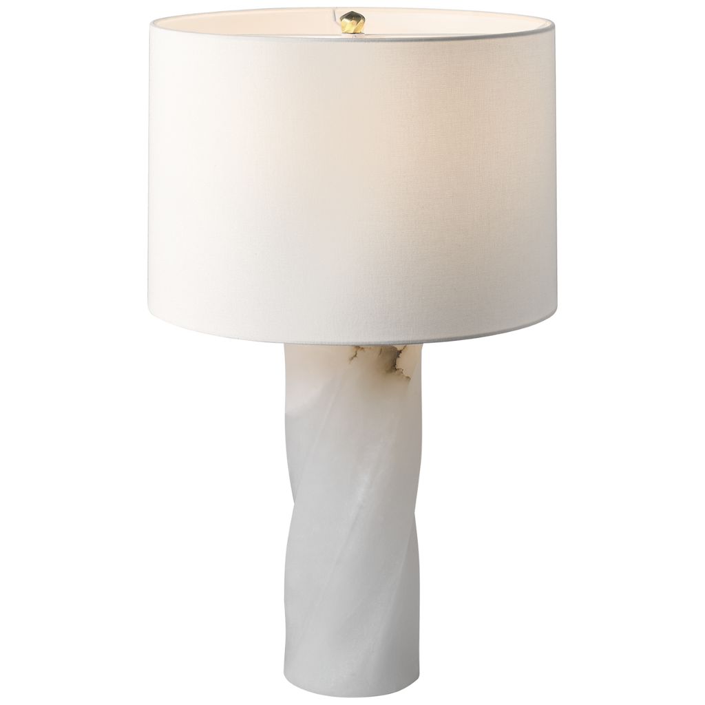 Ripley 29" Torsade Table Lamp | Alabaster | Linen Shade