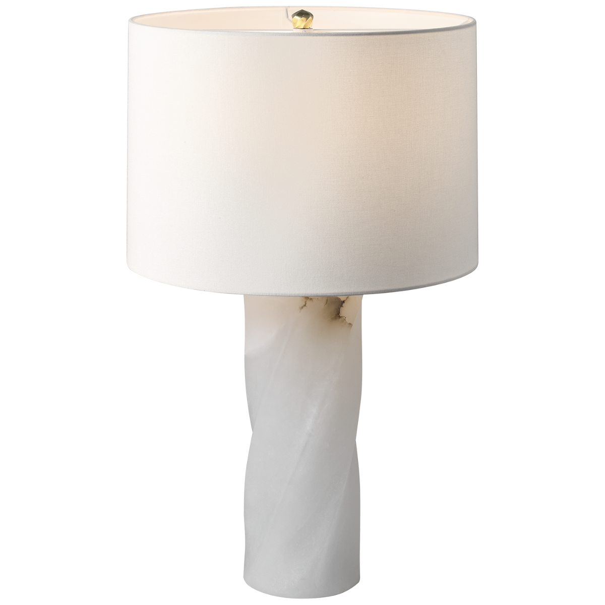 Ripley 29" Torsade Table Lamp | Alabaster | Linen Shade