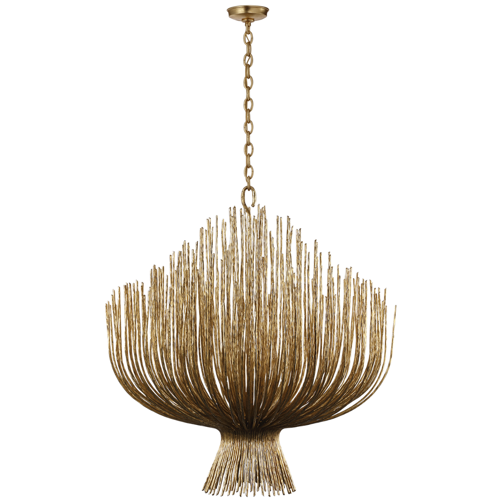 Astra 42" Sculpted Chandelier | Gilded Iron