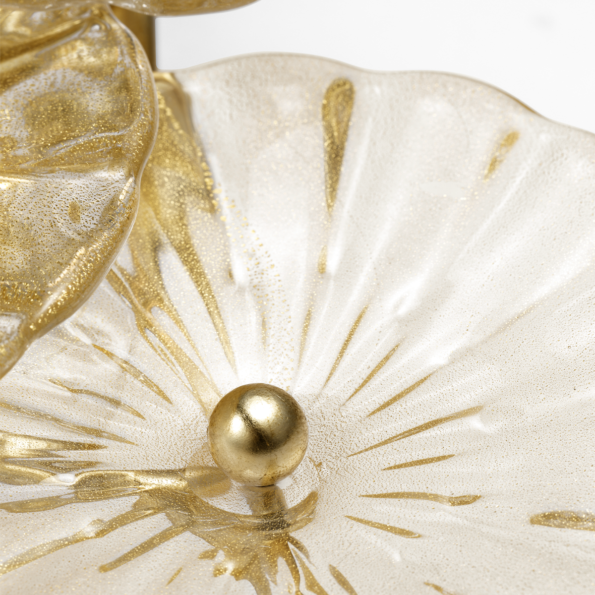 Gianna 21" Layered Sconce | Gild | Gold Fleck Glass