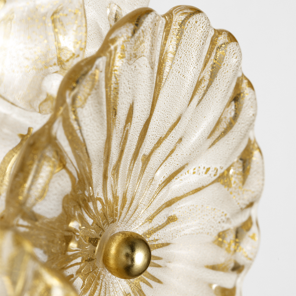 Gianna 21" Layered Sconce | Gild | Gold Fleck Glass