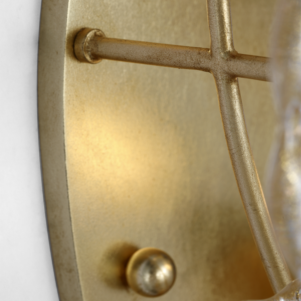 Gianna 21" Layered Sconce | Gild | Gold Fleck Glass
