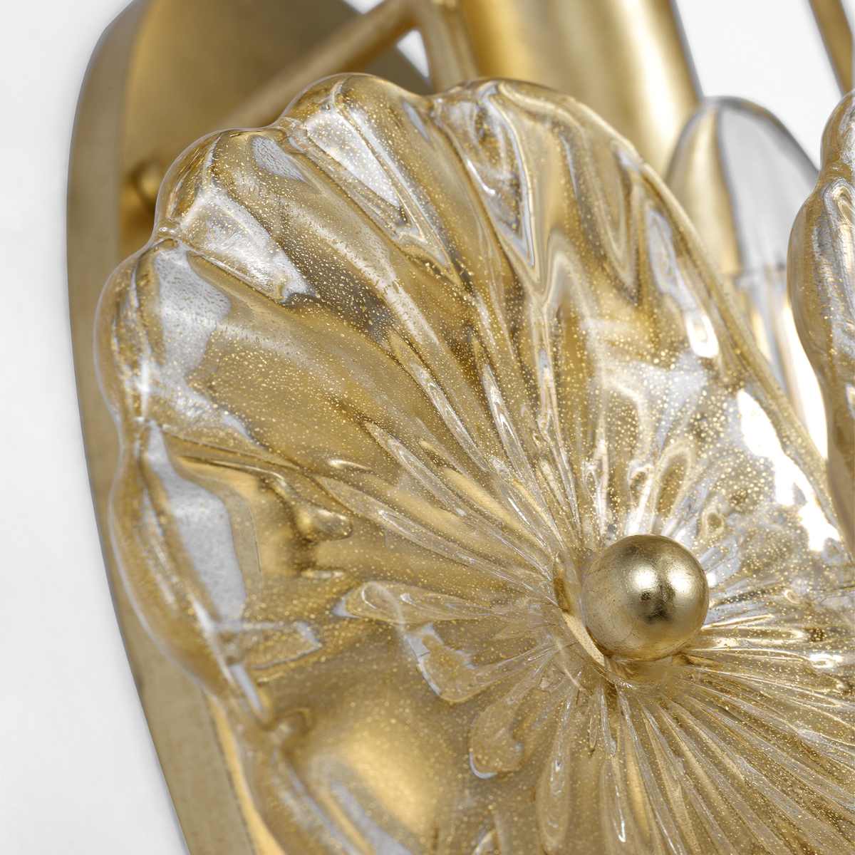 Gianna 21" Layered Sconce | Gild | Gold Fleck Glass