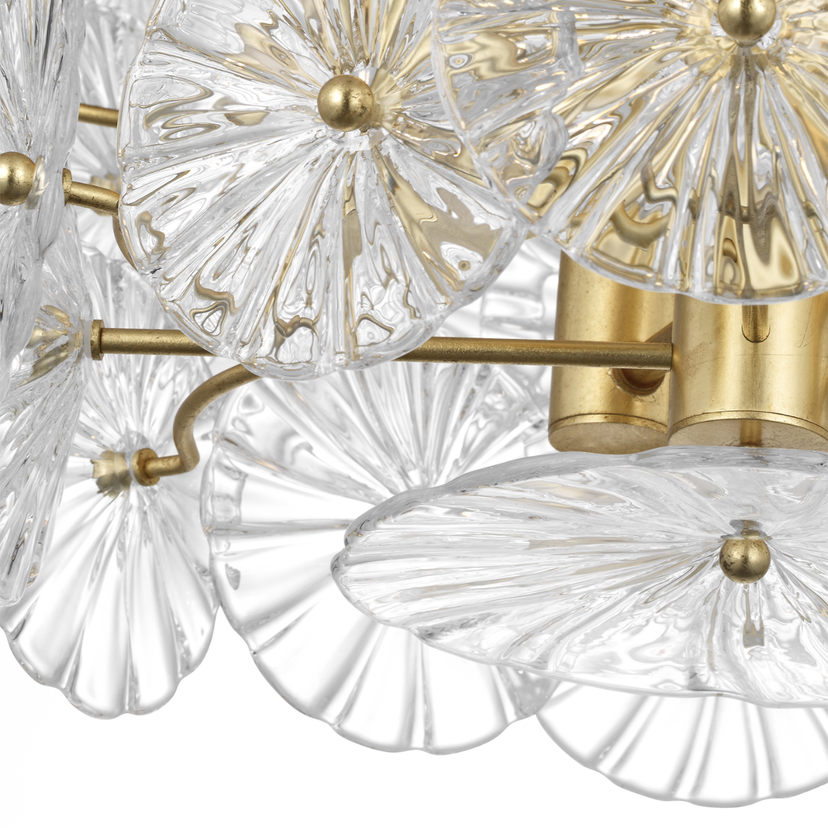 Gianna 24" Chandelier | Gild | Clear Glass
