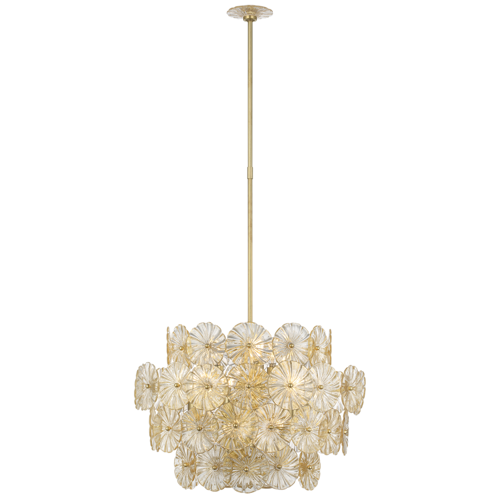 Gianna 24" Chandelier | Gild | Gold Fleck Glass