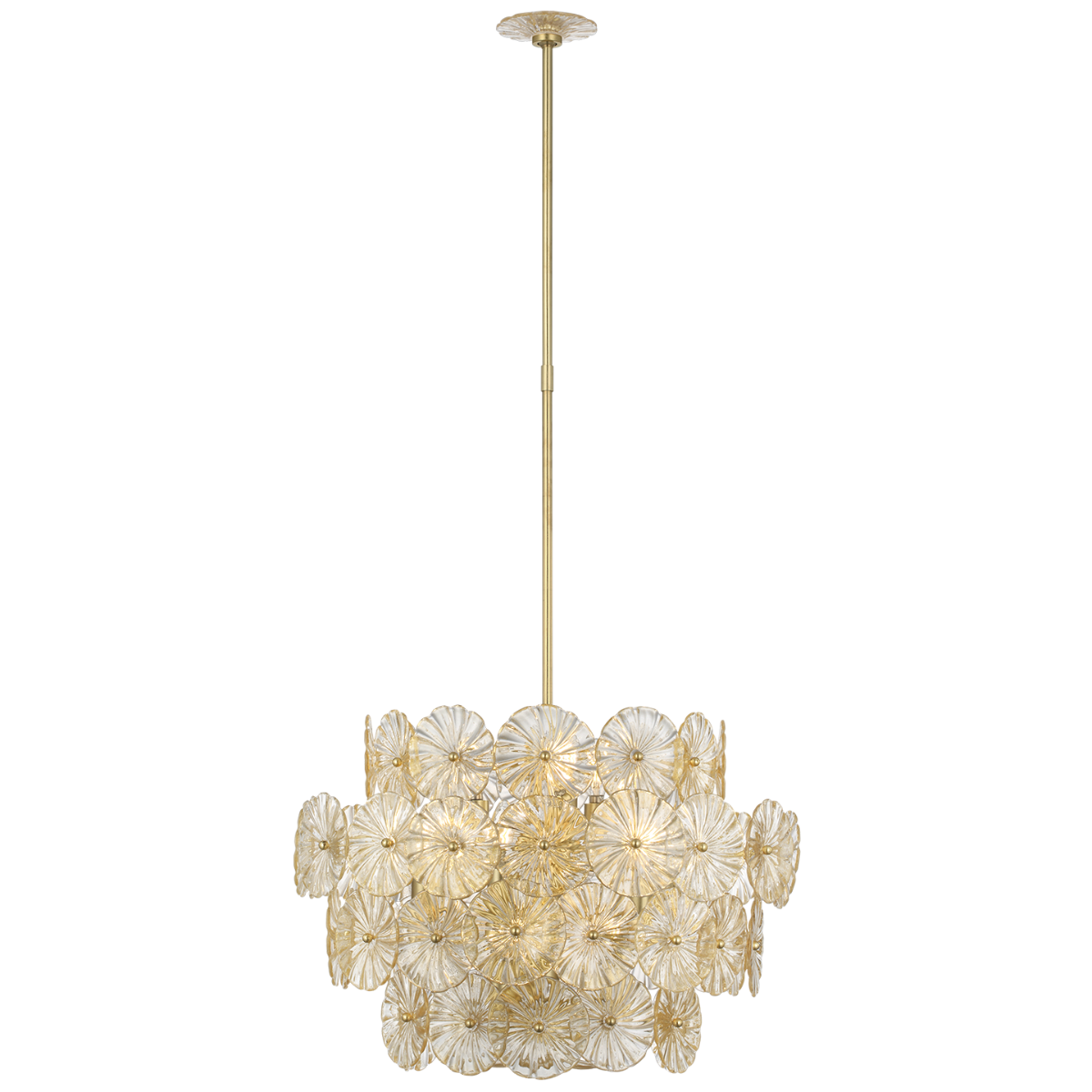 Gianna 24" Chandelier | Gild | Gold Fleck Glass