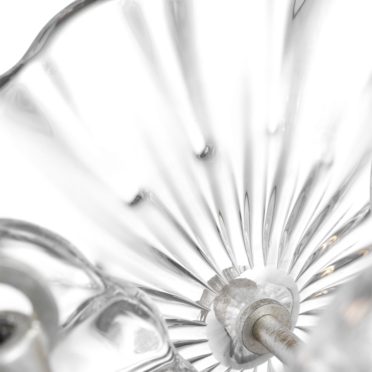 Gianna 36" Ring Chandelier | Burnished Silver Leaf | Clear Glass