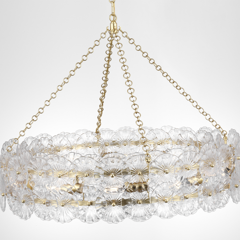 Gianna 36" Ring Chandelier | Gild | Clear Glass