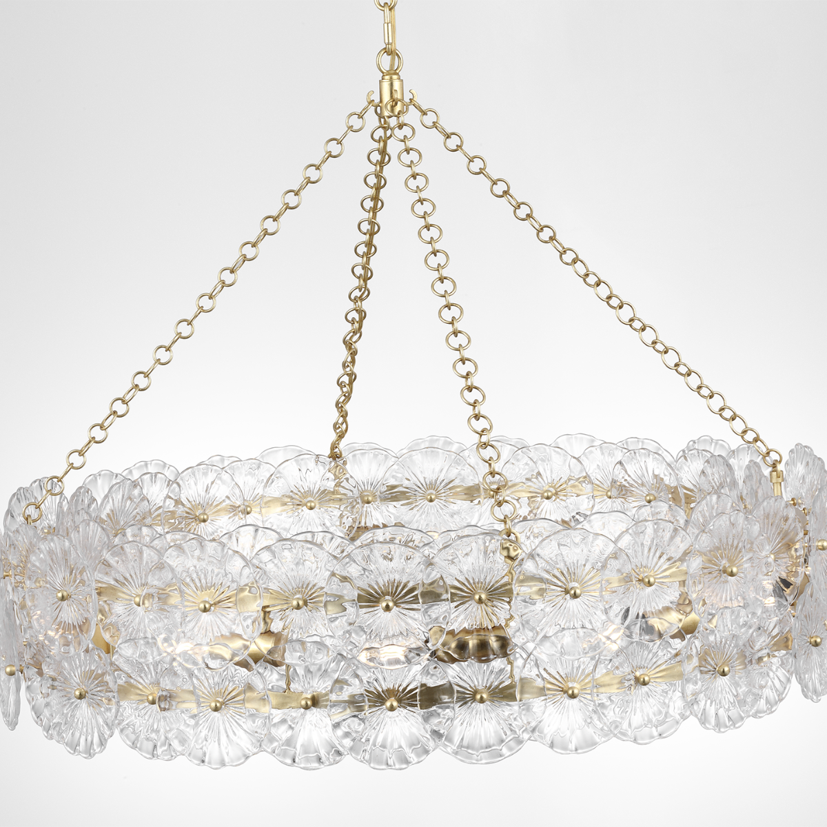 Gianna 36" Ring Chandelier | Gild | Clear Glass