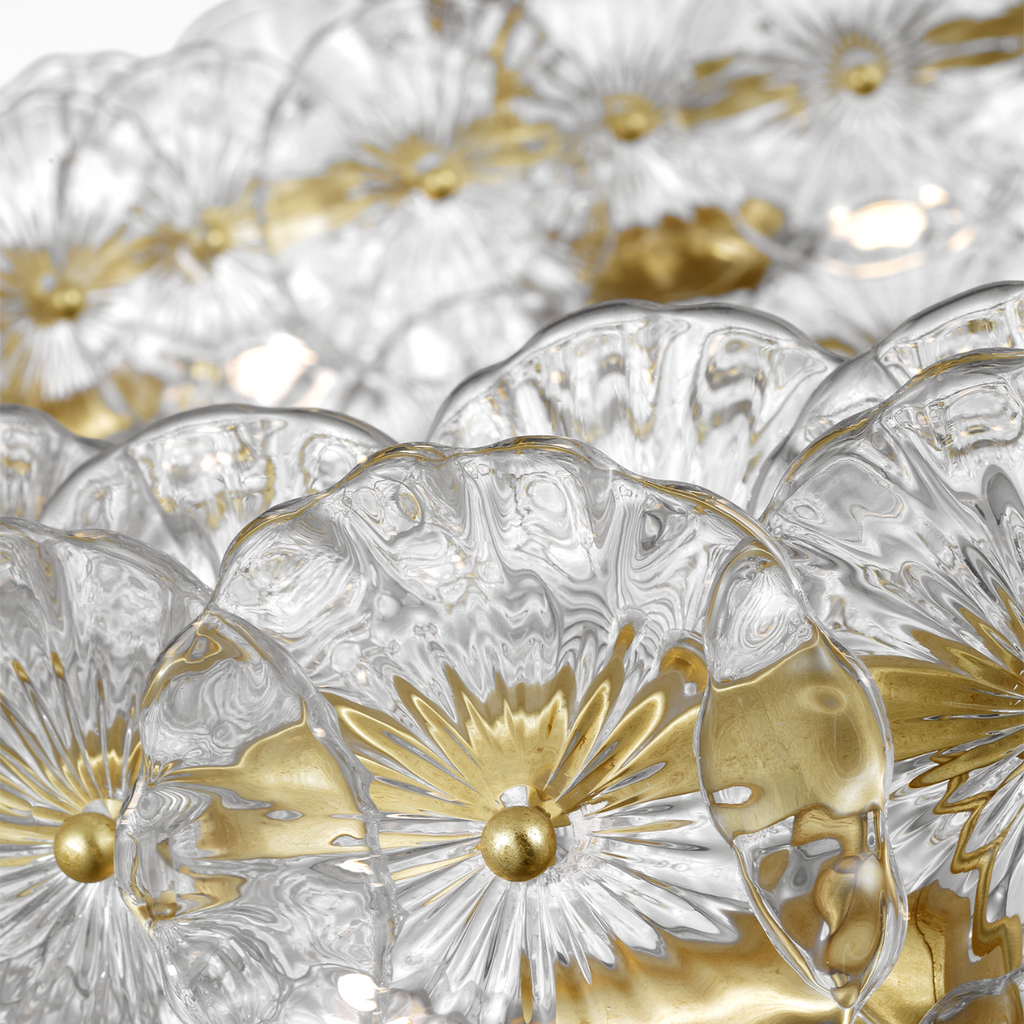 Gianna 36" Ring Chandelier | Gild | Clear Glass