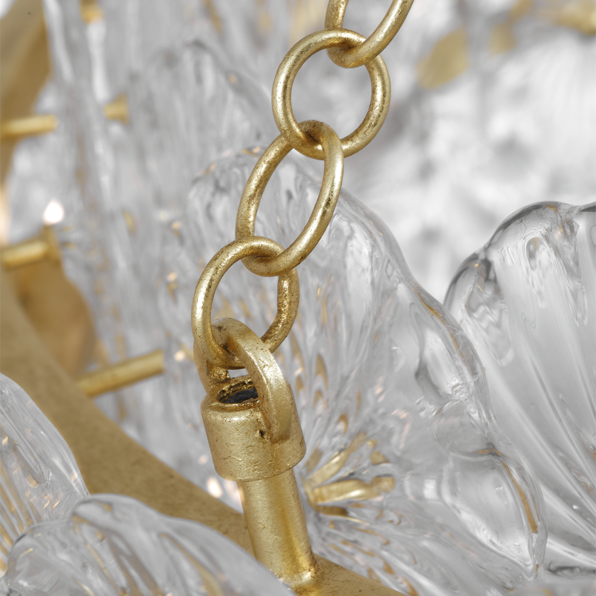 Gianna 36" Ring Chandelier | Gild | Clear Glass
