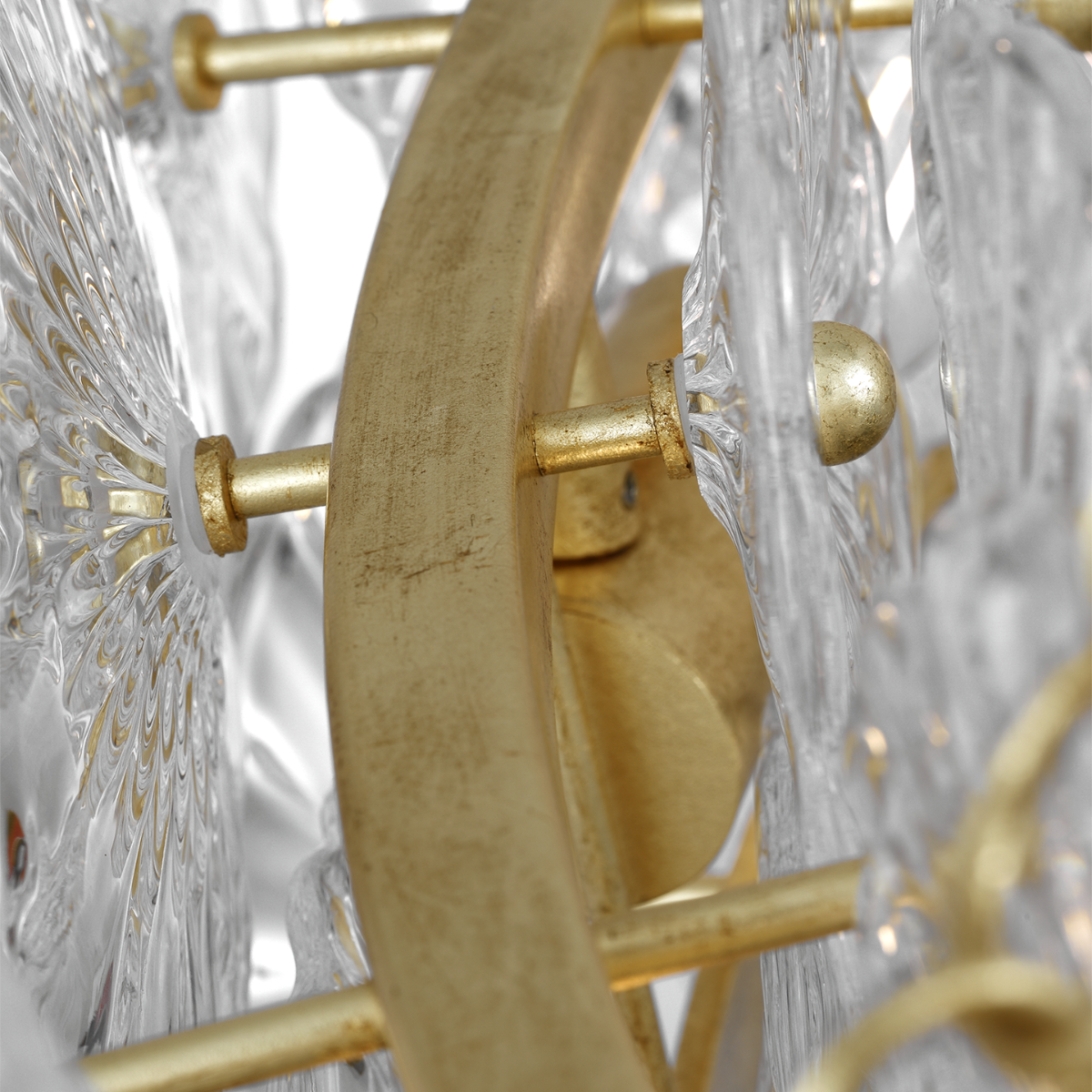 Gianna 36" Ring Chandelier | Gild | Clear Glass