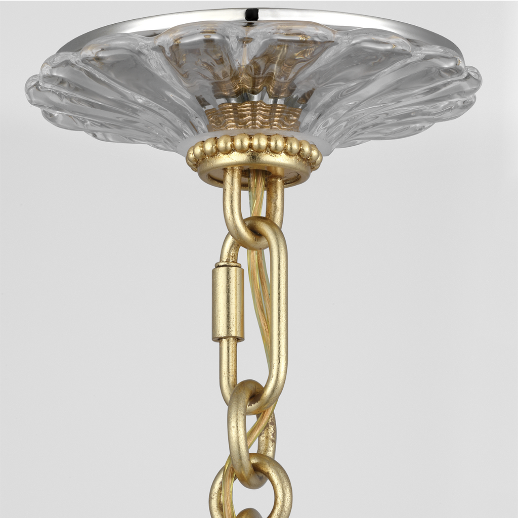 Gianna 36" Ring Chandelier | Gild | Clear Glass