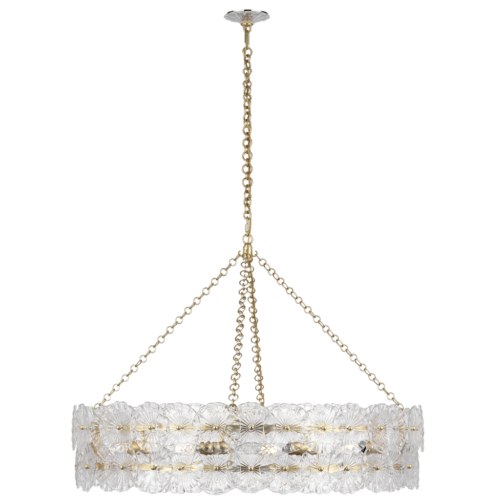 Gianna 36" Ring Chandelier | Gild | Clear Glass