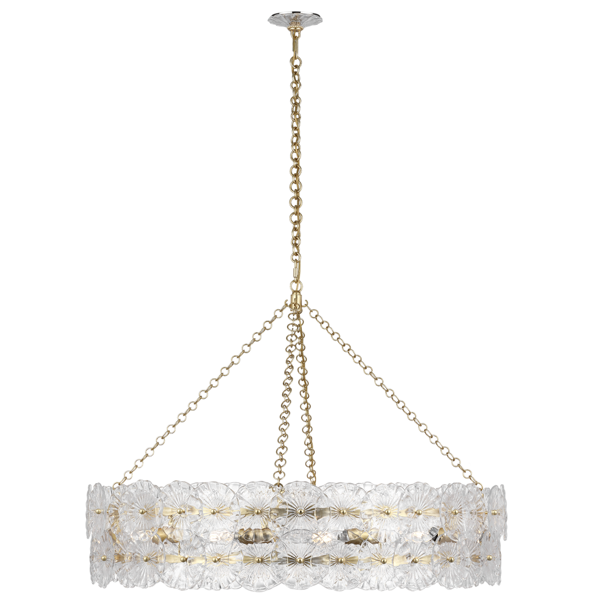 Gianna 36" Ring Chandelier | Gild | Clear Glass