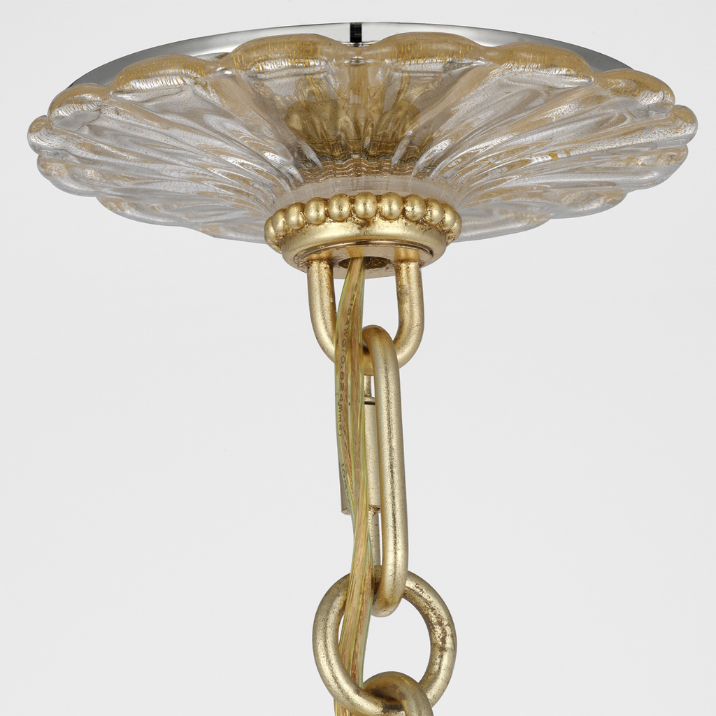 Gianna 36" Ring Chandelier | Gild | Gold Fleck Glass