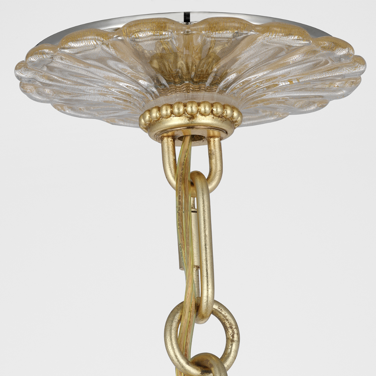 Gianna 36" Ring Chandelier | Gild | Gold Fleck Glass
