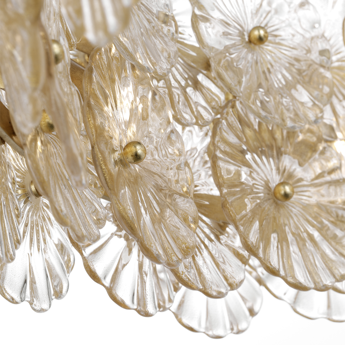 Gianna 36" Ring Chandelier | Gild | Gold Fleck Glass