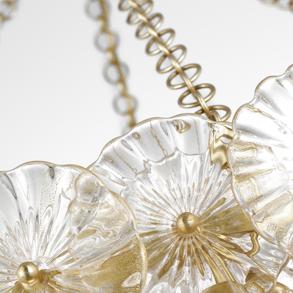 Gianna 36" Ring Chandelier | Gild | Gold Fleck Glass