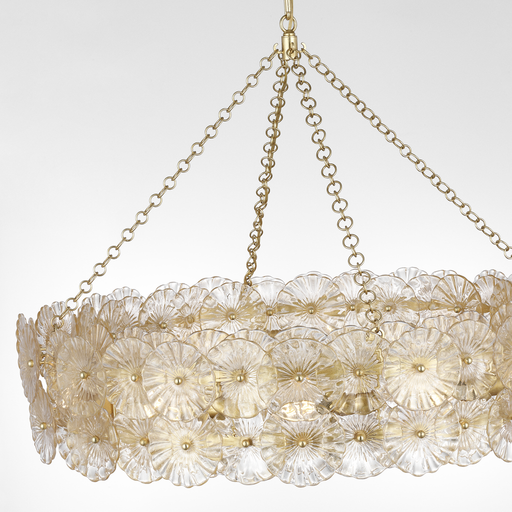 Gianna 36" Ring Chandelier | Gild | Gold Fleck Glass