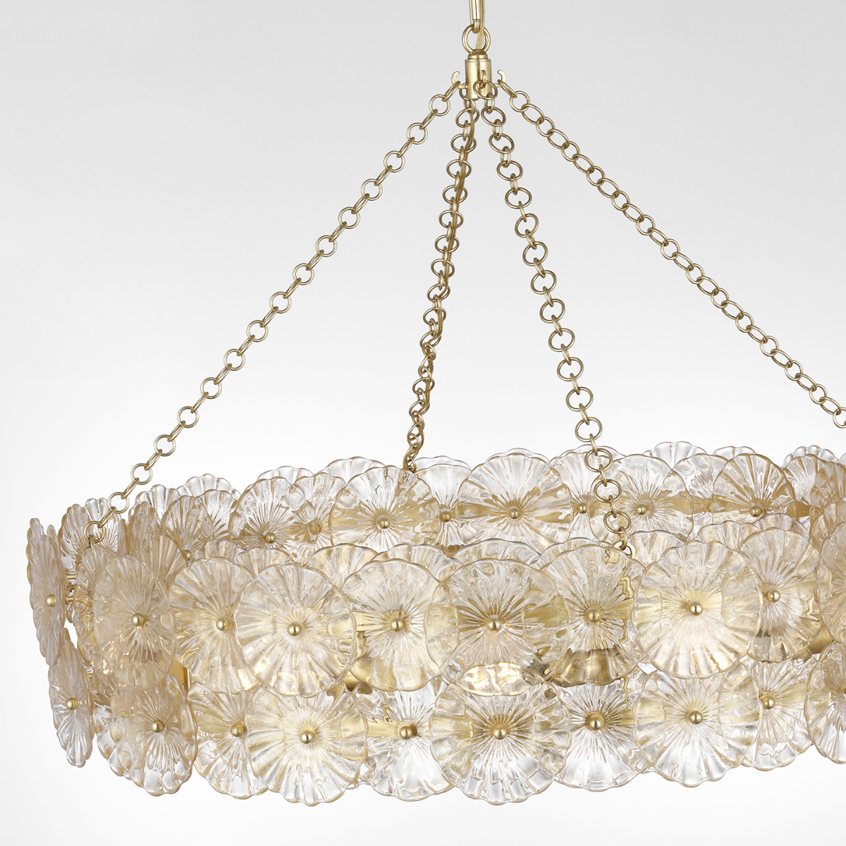 Gianna 36" Ring Chandelier | Gild | Gold Fleck Glass