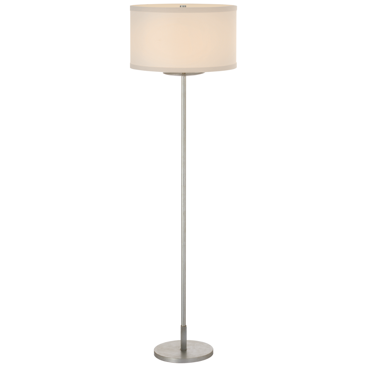 Walker 58" Cordless Floor Lamp | Burnished Silver Leaf | Linen Shade