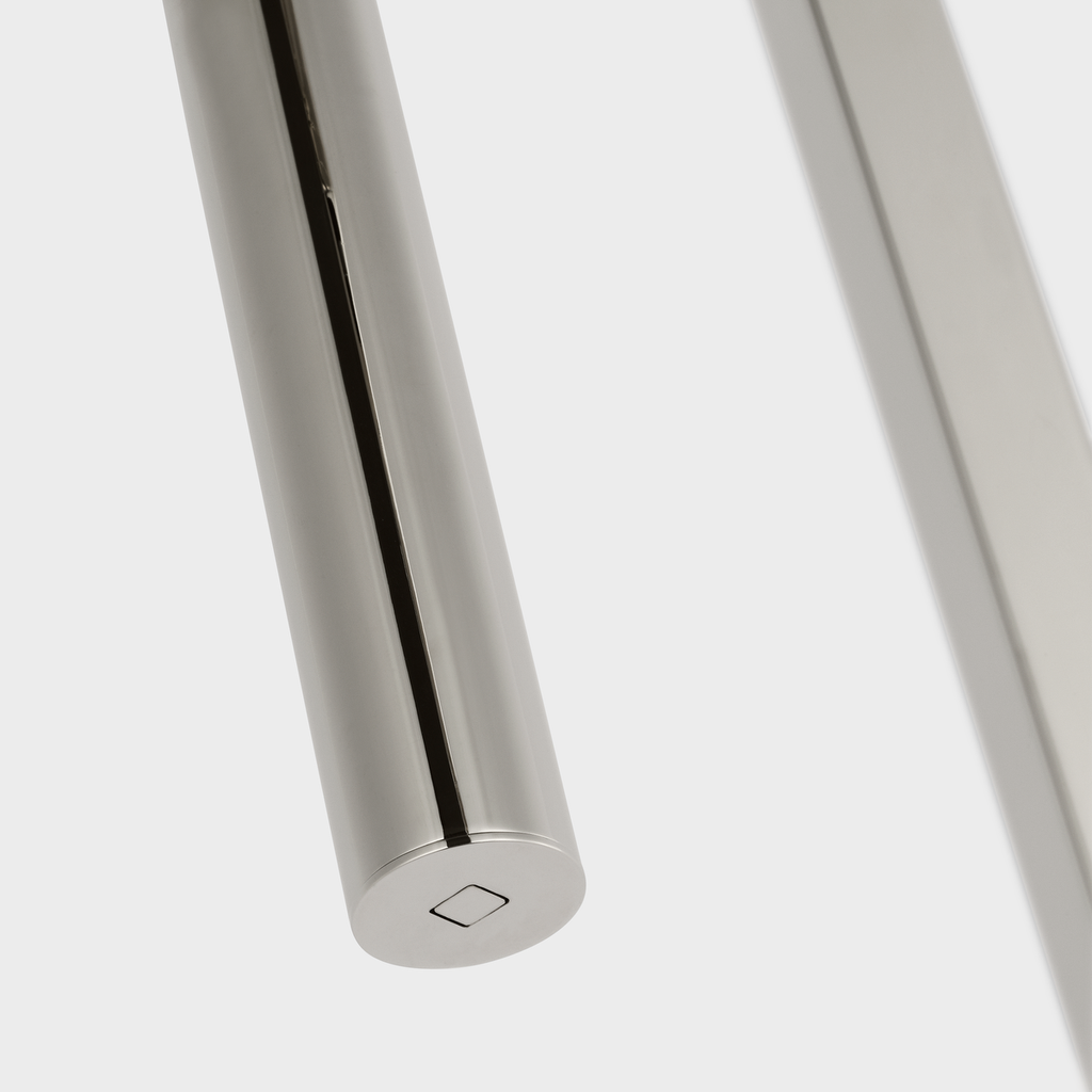 Melange 52" Floating Disc Floor Lamp | Polished Nickel | Alabaster