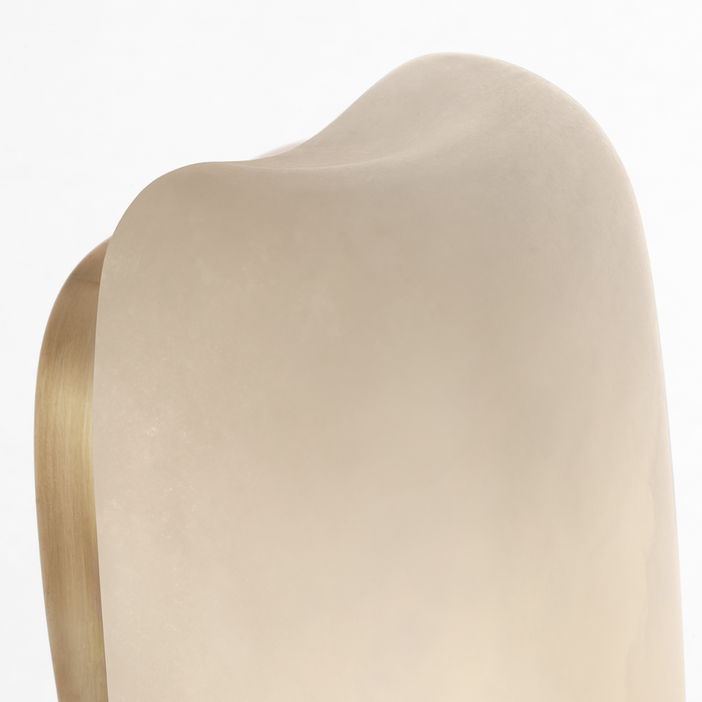 Formosa 20" Linear Sconce | Alabaster and Antique-Burnished Brass