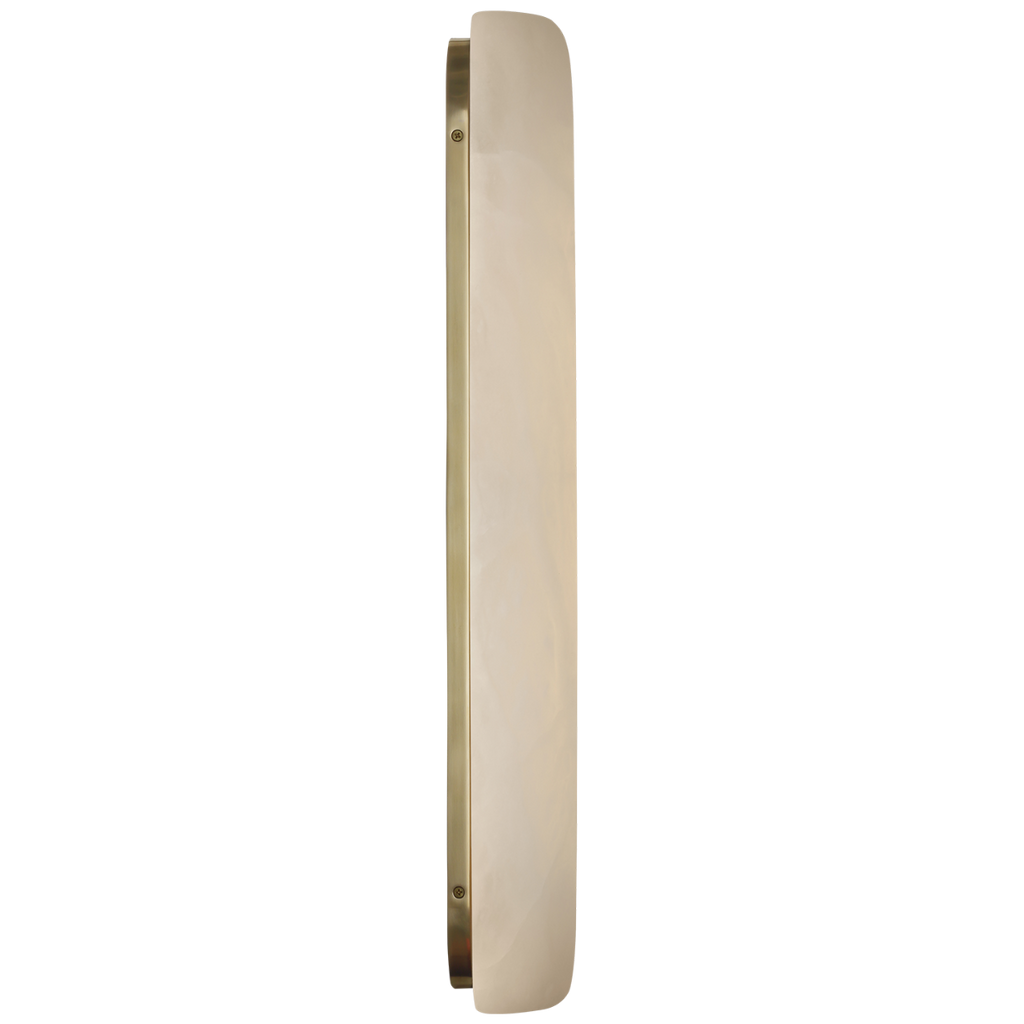 Formosa 26" Linear Sconce | Alabaster and Antique-Burnished Brass