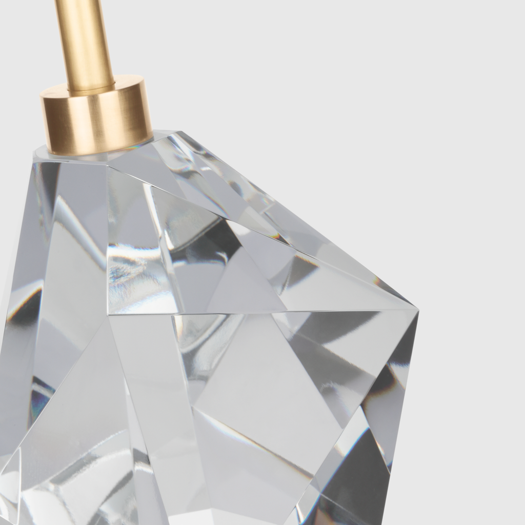 Halcyon Accent Cordless Table Lamp | Crystal | Linen Shade