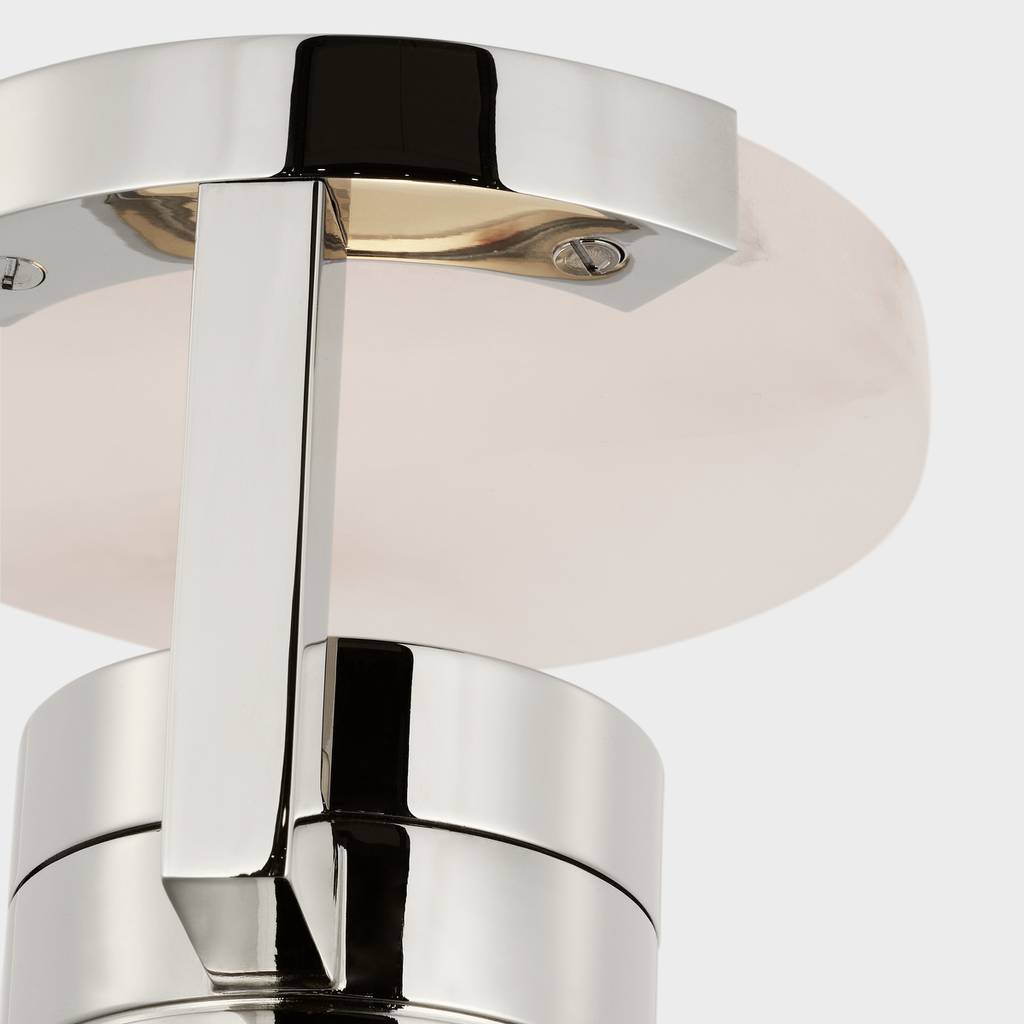 Melange 9" Rechargeable Floating Disc Accent Lamp | Polished Nickel | Alabaster