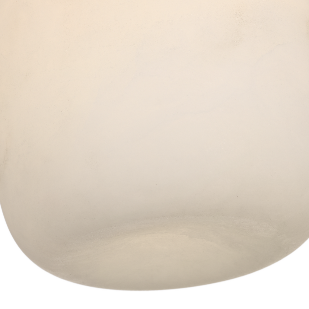 Formosa 5" Elongated Flush Mount | Alabaster and Bronze