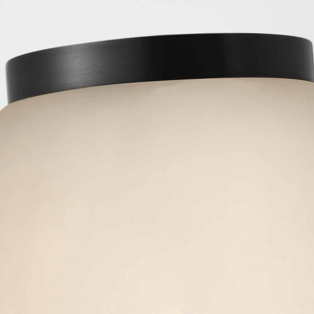 Formosa 5" Elongated Flush Mount | Alabaster and Bronze
