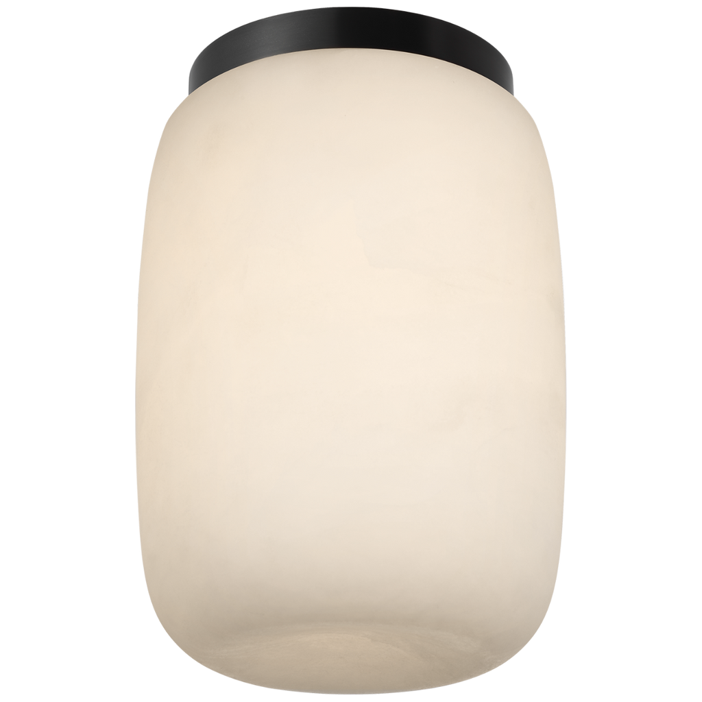 Formosa 5" Elongated Flush Mount | Alabaster and Bronze