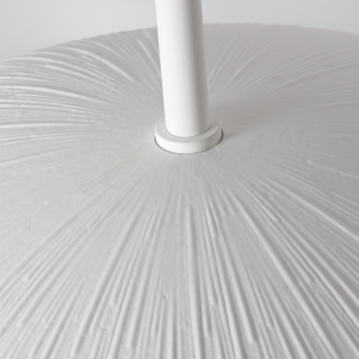 Utopia 18" Sculpted Pendant | Plaster White | White Glass