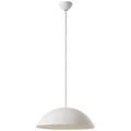 Utopia 18" Sculpted Pendant | Plaster White | White Glass