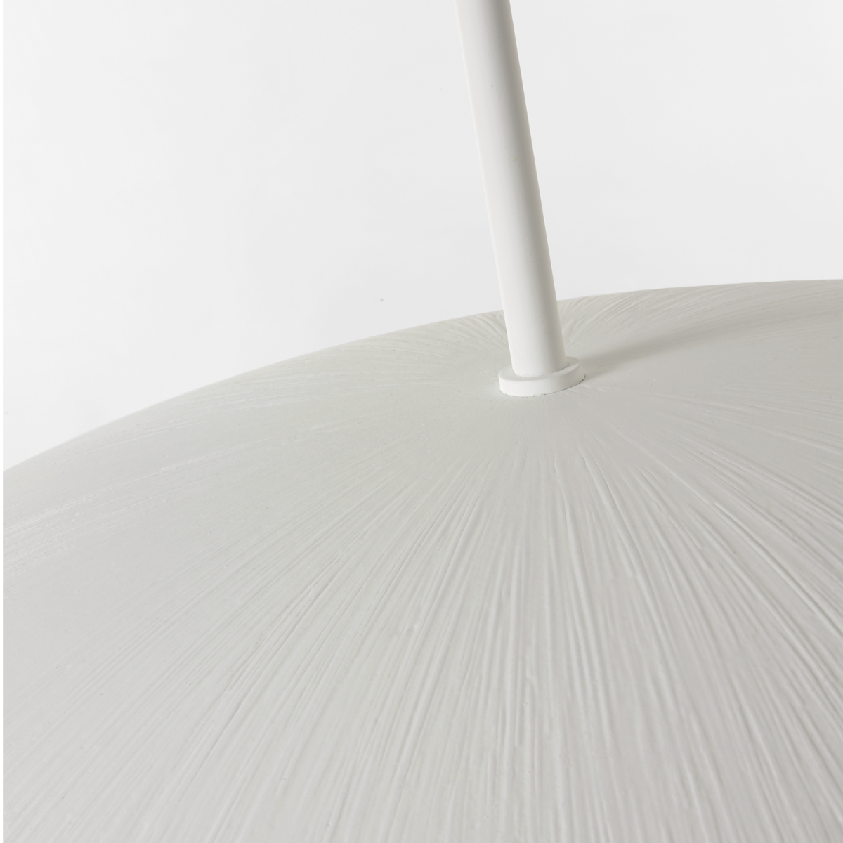 Utopia 48" Sculpted Pendant | Plaster White | White Glass