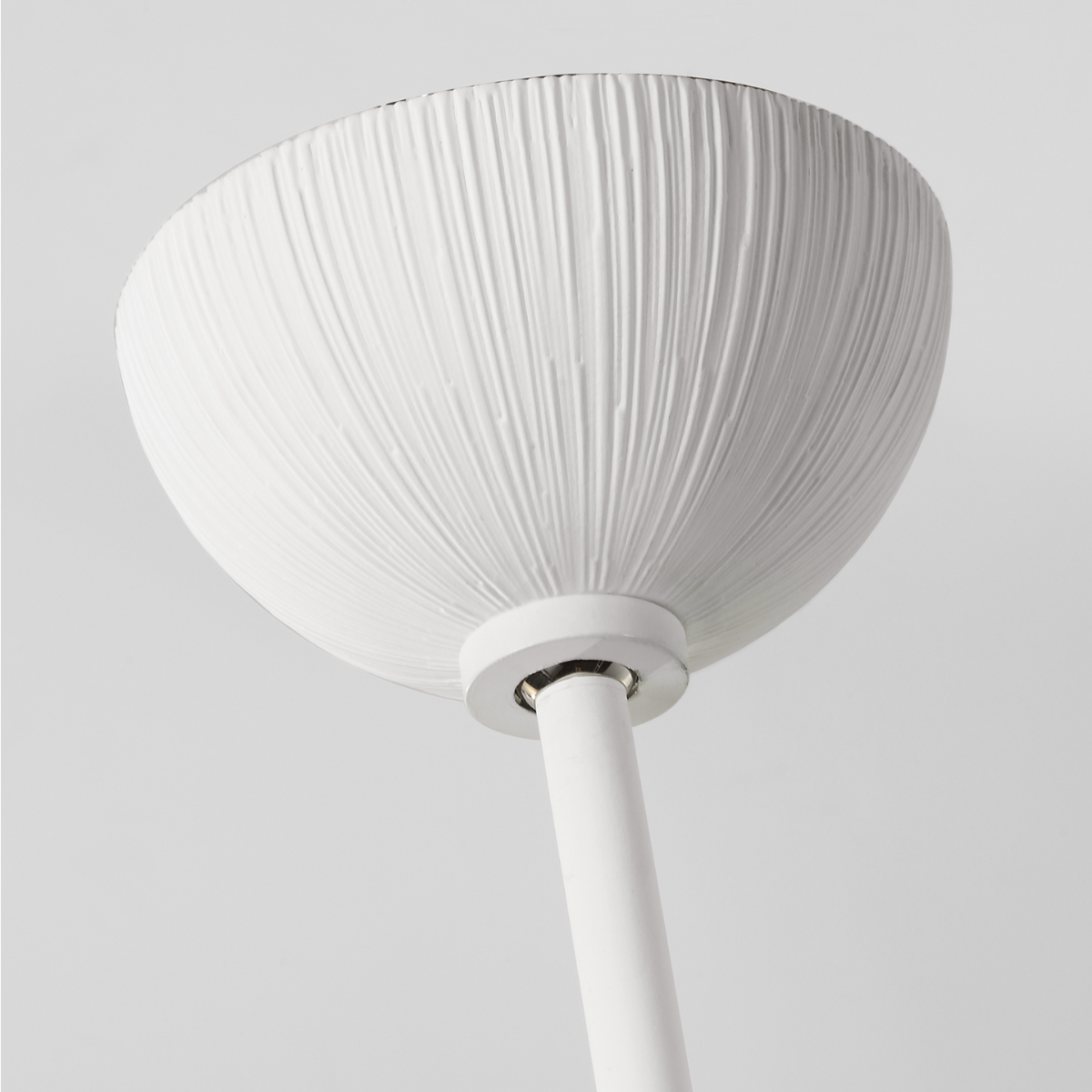 Utopia 48" Sculpted Pendant | Plaster White | White Glass