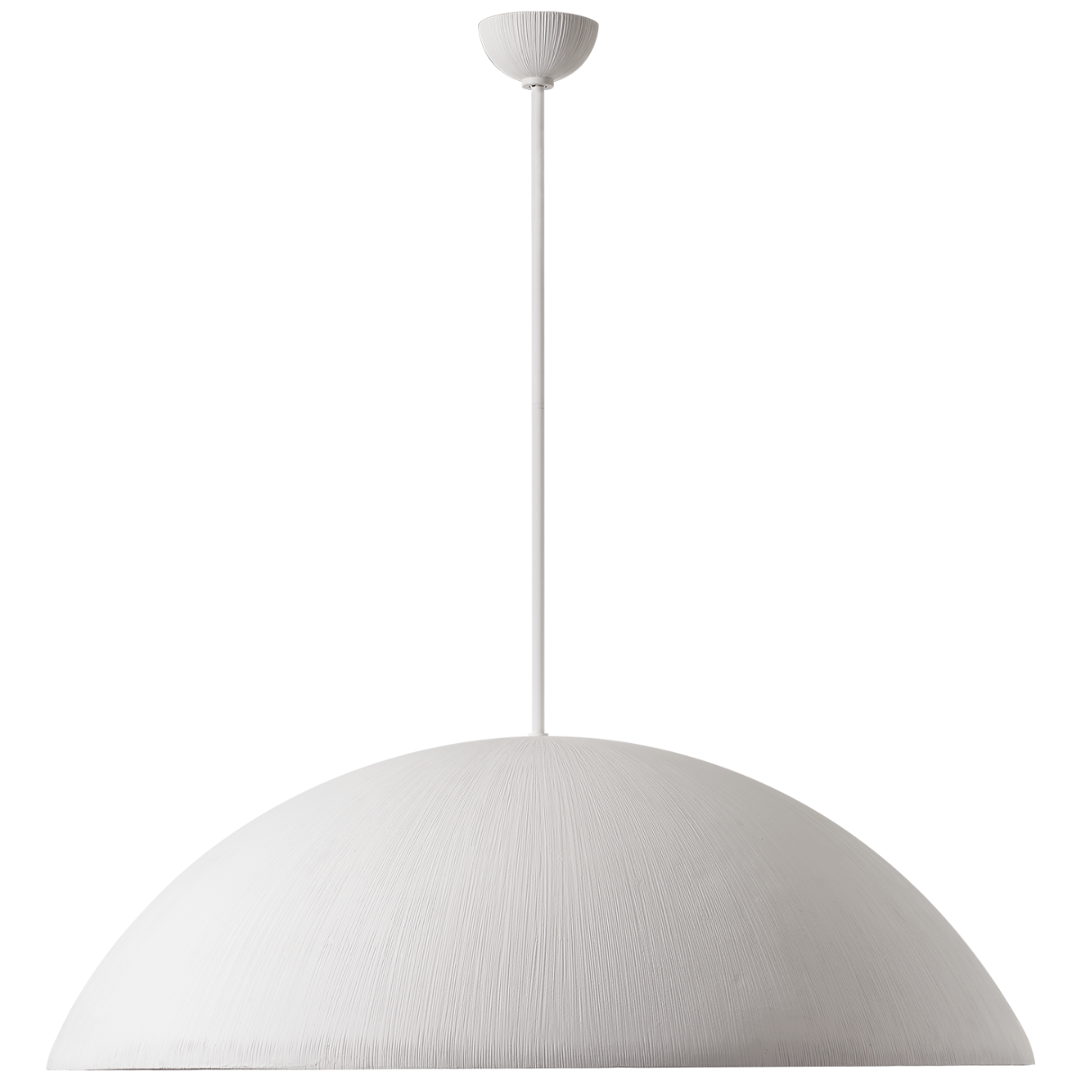 Utopia 48" Sculpted Pendant | Plaster White | White Glass