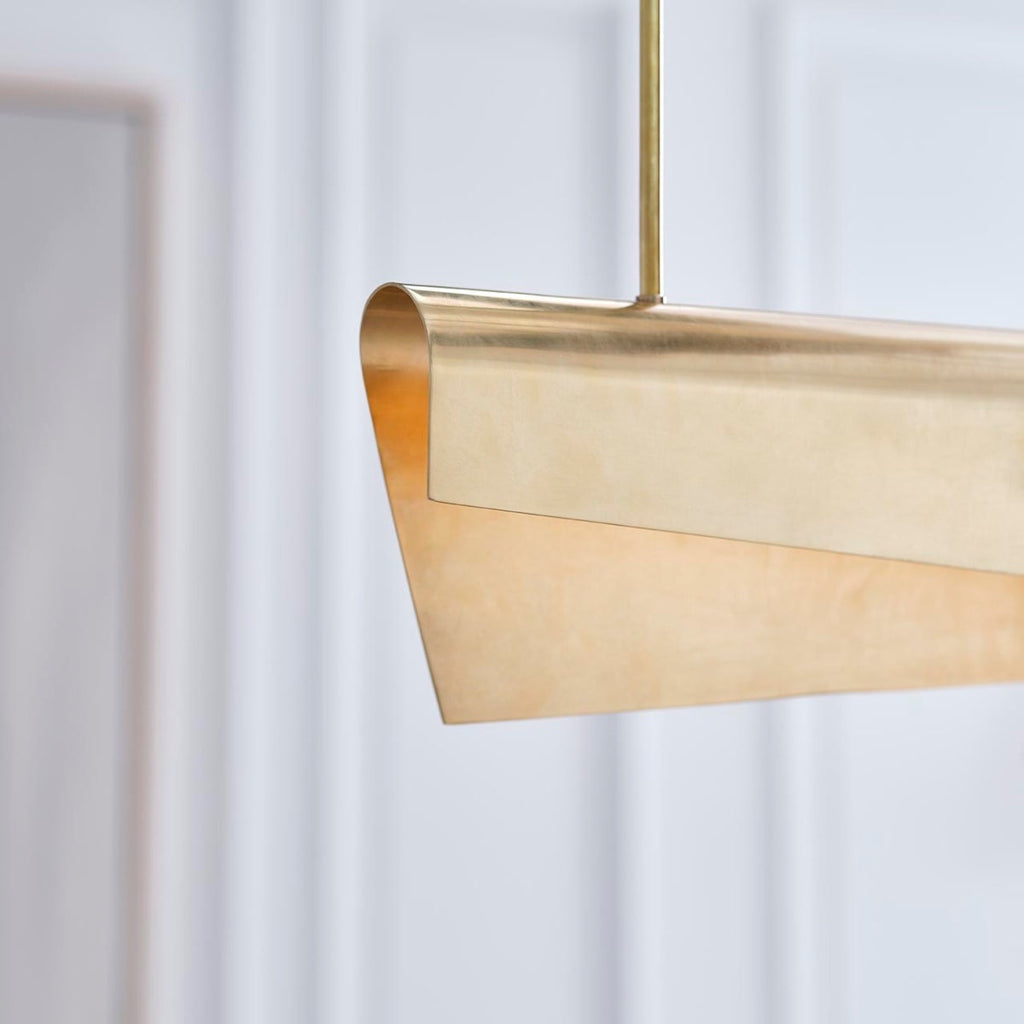 Piel 48" Linear Pendant | Antique-Burnished Brass