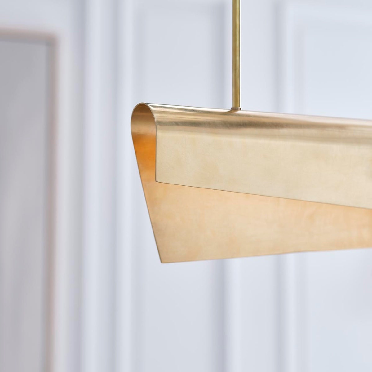 Piel 48" Linear Pendant | Antique-Burnished Brass
