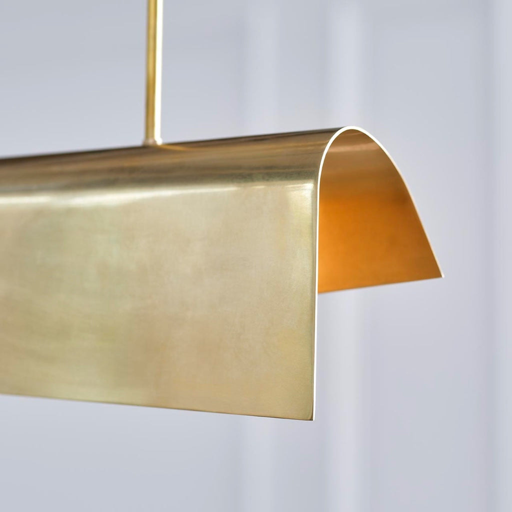 Piel 48" Linear Pendant | Antique-Burnished Brass