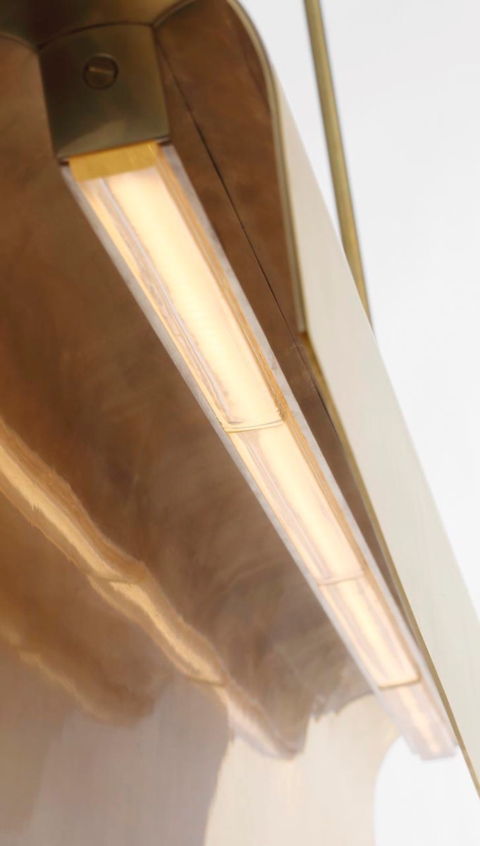 Piel 48" Linear Pendant | Antique-Burnished Brass