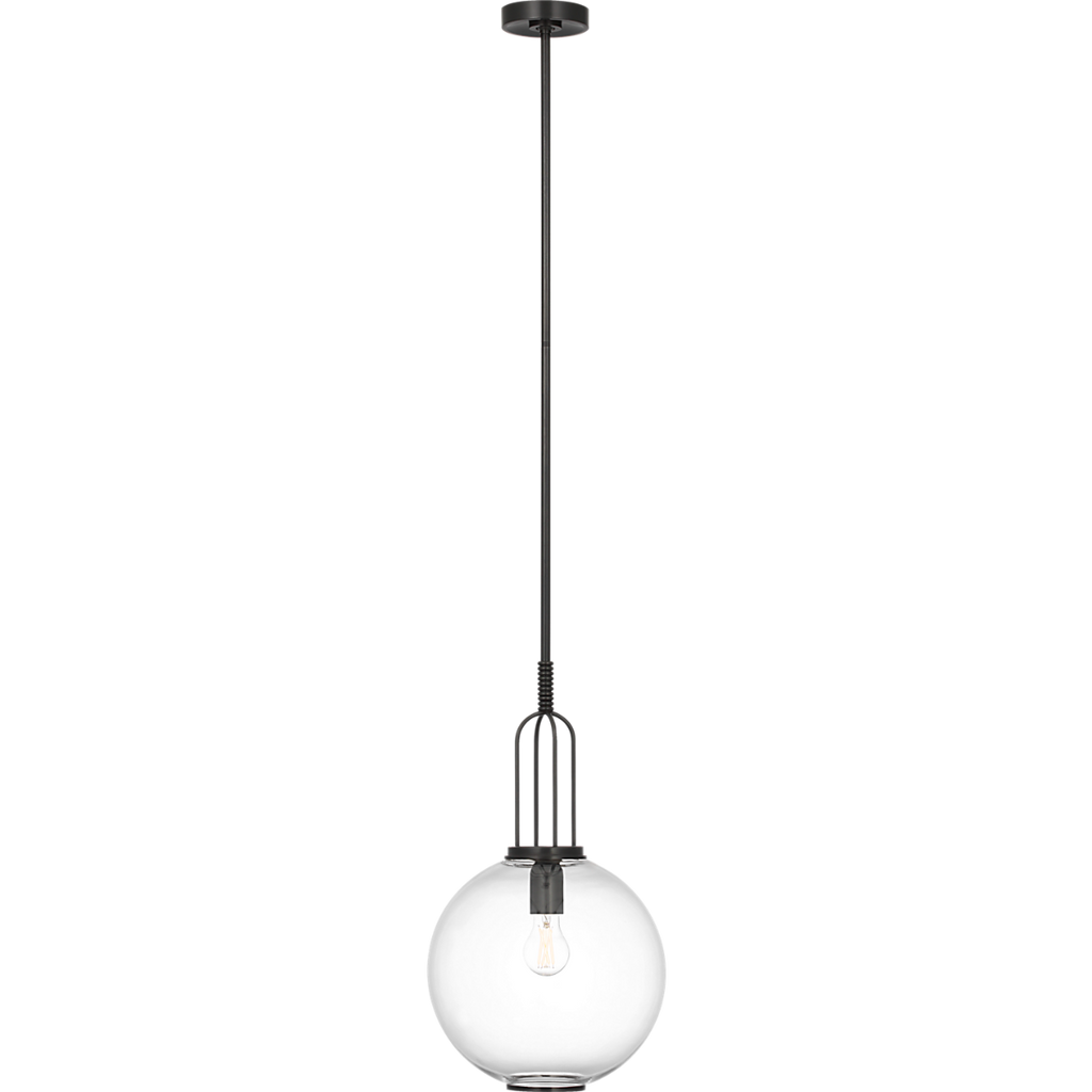 Meir 12" Pendant | Bronze | Clear Glass