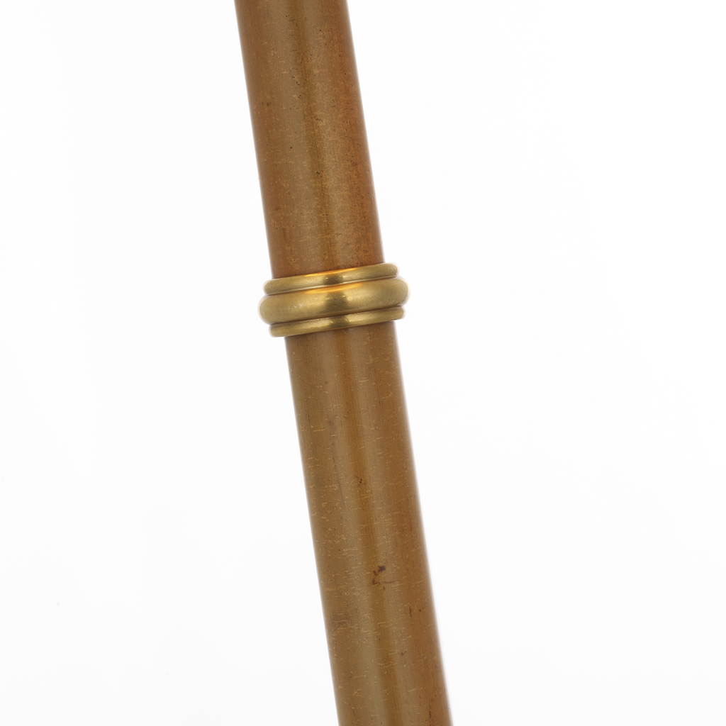 Dalfern 53" Cordless Reading Floor Lamp | Waxed Bamboo and Natural Brass | Natural Brass Shade