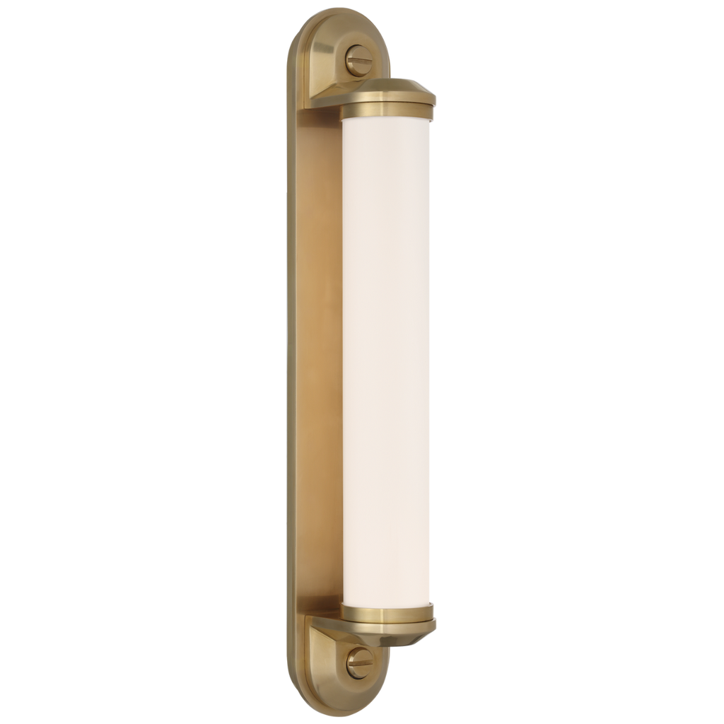 Belgrave 18" Linear Bath Light | Natural Brass | White Glass