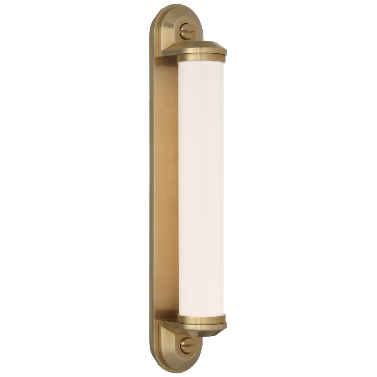 Belgrave 18" Linear Bath Light | Natural Brass | White Glass