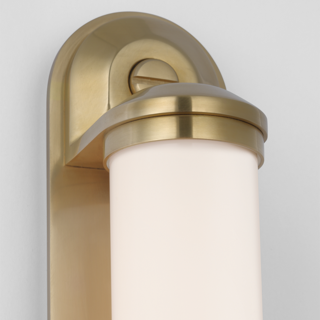 Belgrave 18" Linear Bath Light | Natural Brass | White Glass