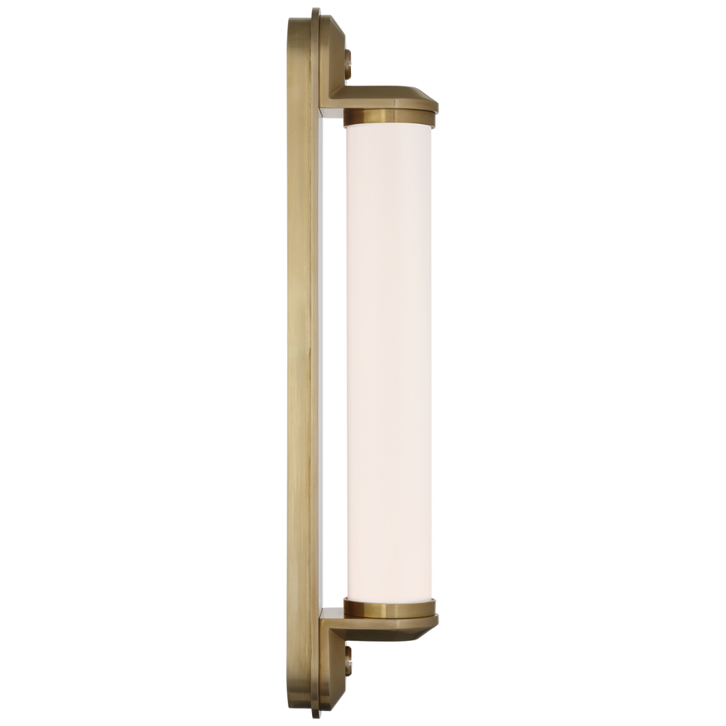 Belgrave 18" Linear Bath Light | Natural Brass | White Glass